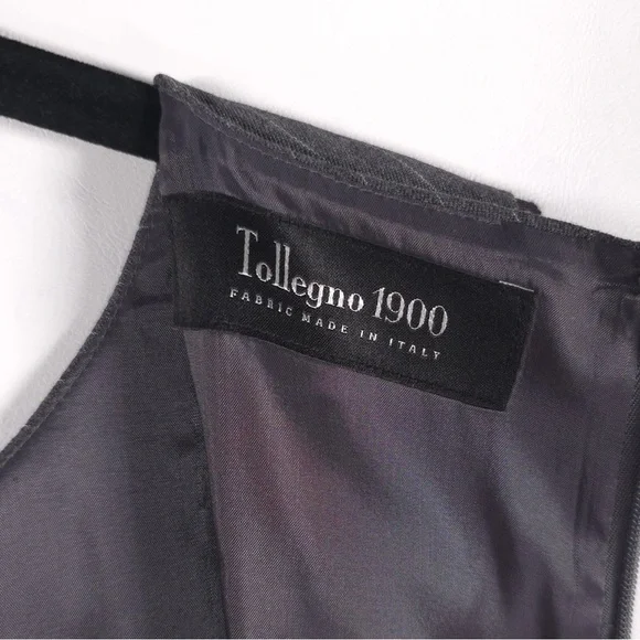 BROOKS BROTHERS Red Fleece Tollegno 1900 Fabric Made ITALY🇮🇹 WOOL Dress Size 0 - Picture 4 of 13